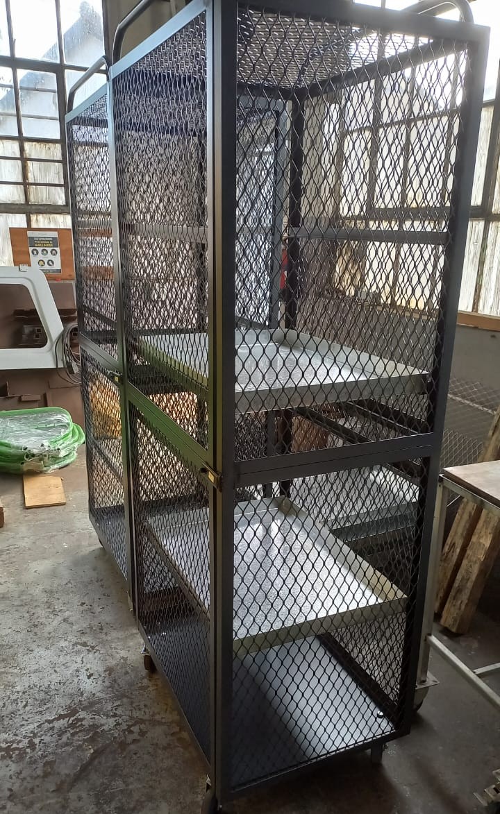Parts storage cage fabrication project